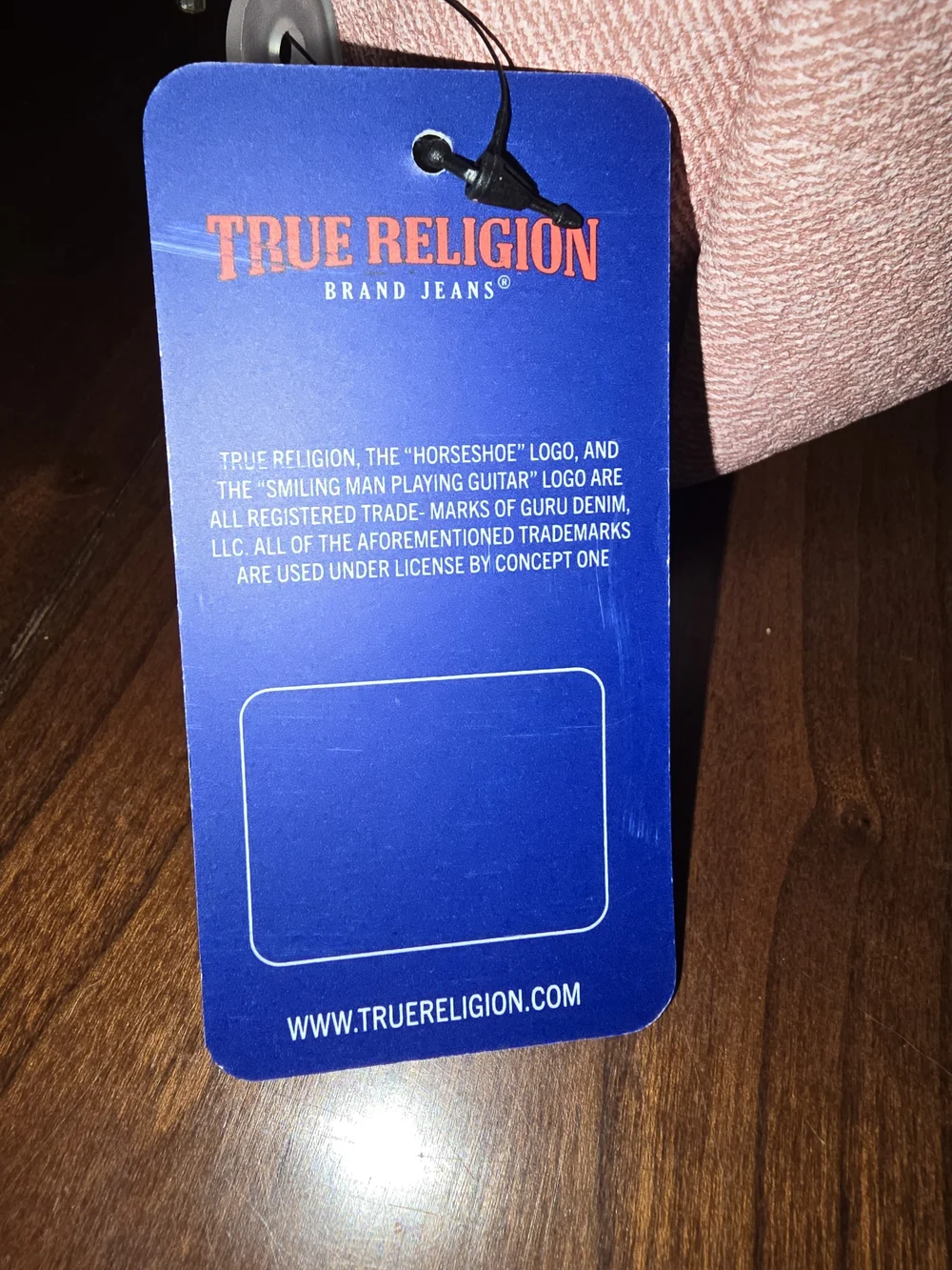 True Religion Pale Pink 💕 Canvas Logo Pouch, New with Tags!